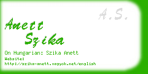 anett szika business card